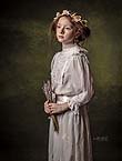 Young girl models posing in a old style fine art shoot for Cormac Byrne Photography, Limerick, Ireland.  