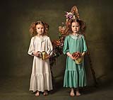 Two young girls pose for a fine art shoot at Cormac Byrne photography, Limerick, Ireland.  