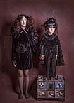 Two young female models pose in a fine art image for Cormac Byrne, Limerick, Ireland.  