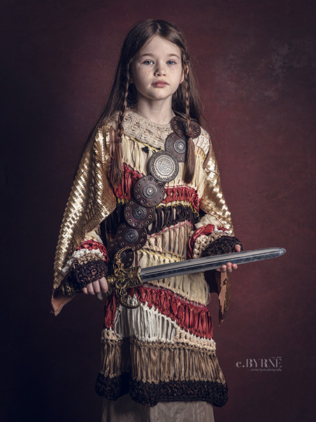 Indian sytle fine art portrait of a young girl, photographed by Cornac Byrne, Limerick Ireland.  